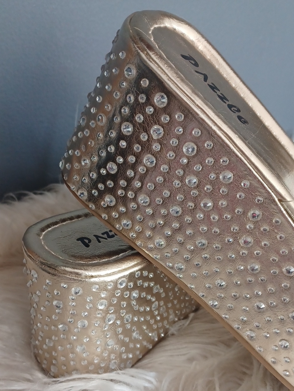 Pazzle Rhinestone Wedge Platforms - Picture 2 of 14